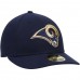 Men's Los Angeles Rams New Era Navy Omaha Low Profile 59FIFTY Structured Hat 2533874